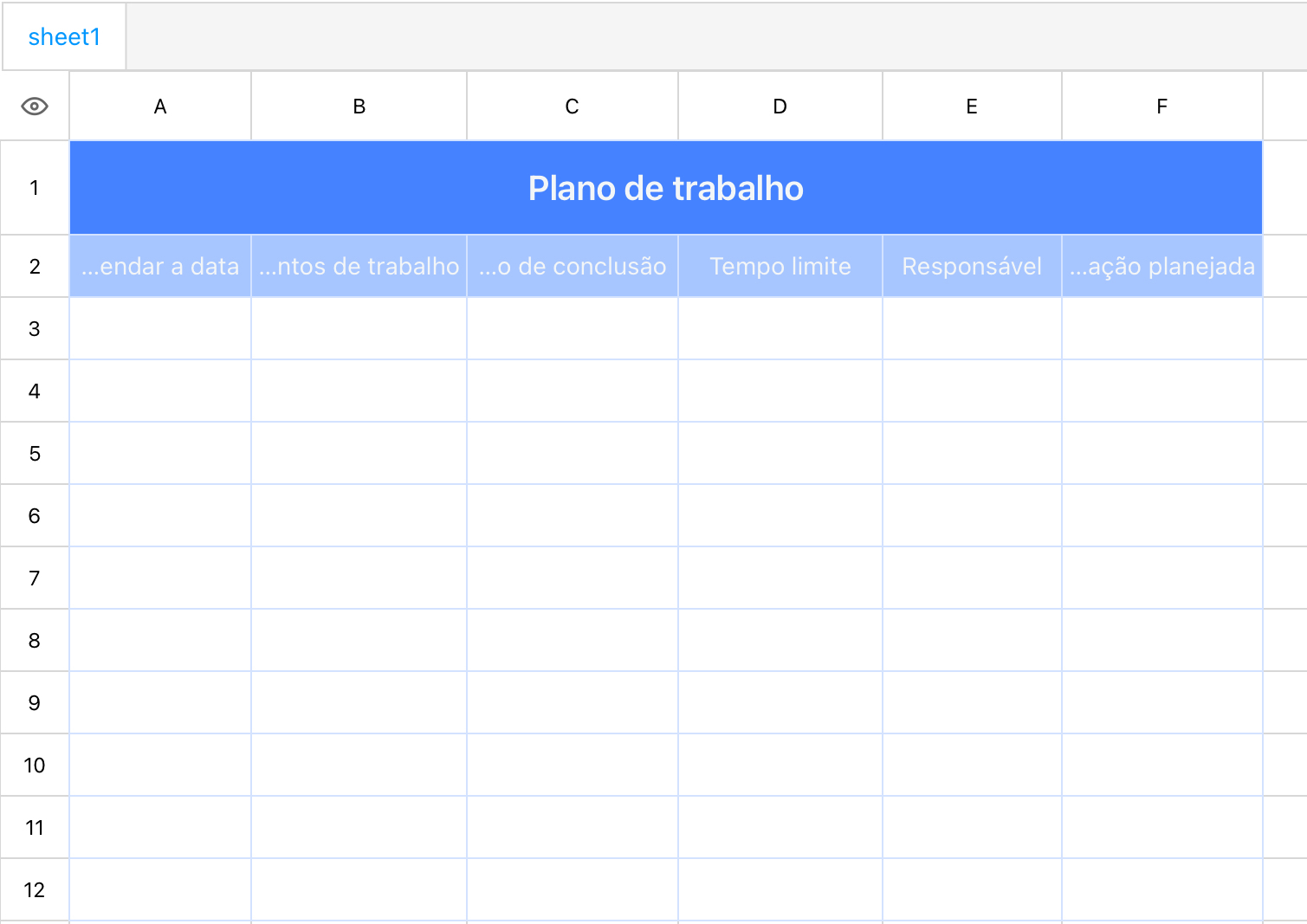 Plano de trabalho